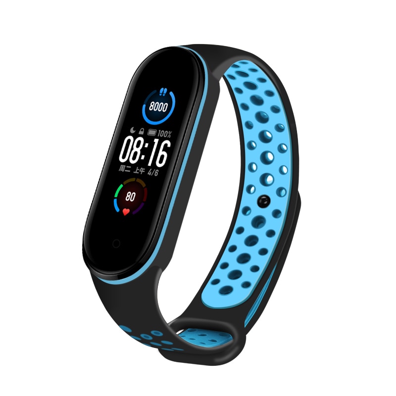 Dây Đeo Thay Thế Chất Liệu Silicon Màu Trơn Cho Xiaomi Mi Band 5