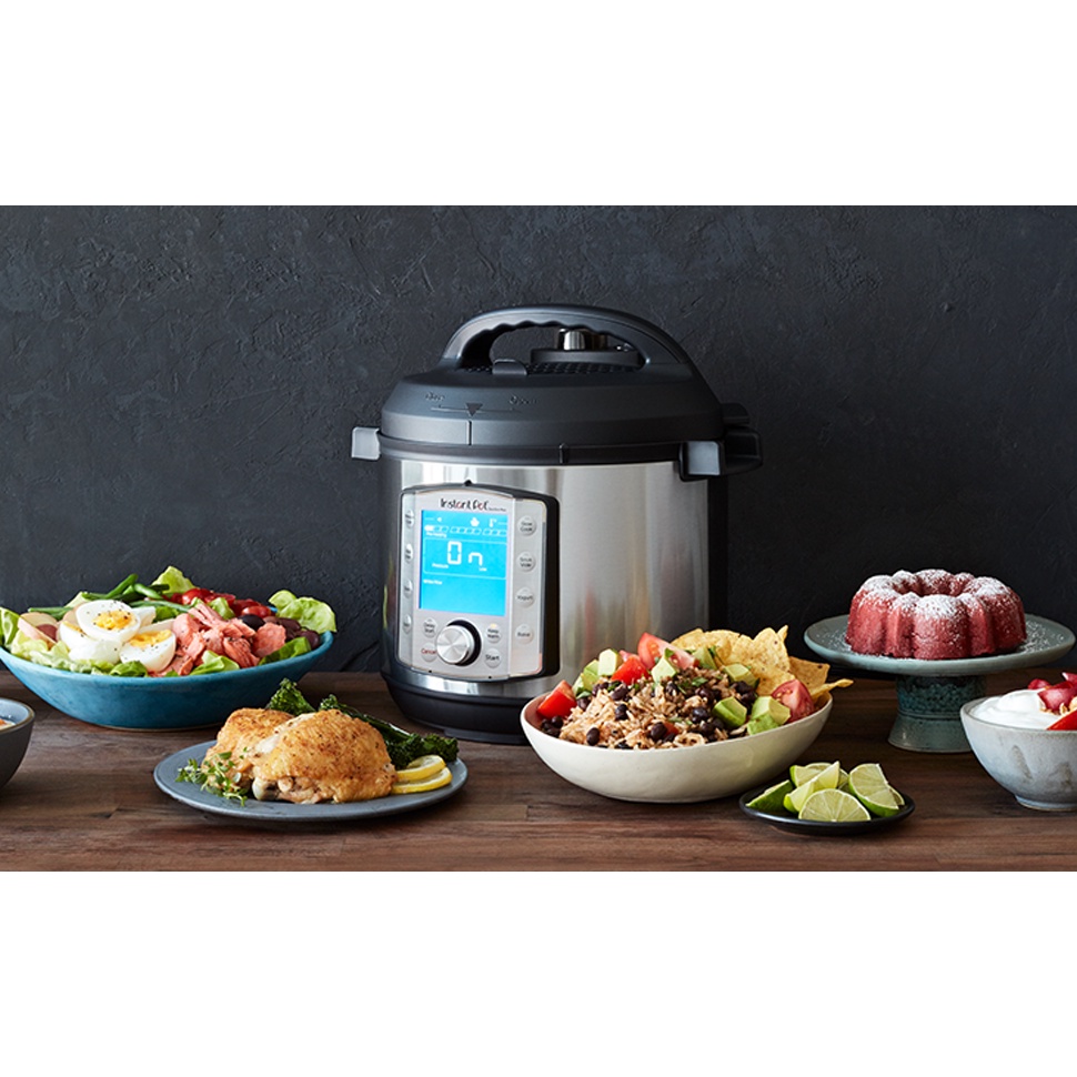 Nồi áp suất điện DUO EVO PLUS 5.7L Instant Pot 10 in 1: Hấp tiệt trùng, Nấu chậm, Nấu cơm, Hấp, Xào