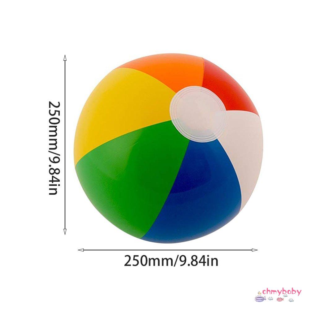 【OMB】 30Cm Color Inflatable Ball Children'S Play Water Ball 6 Color Beach Toy Ball