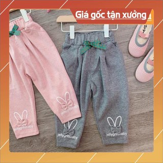 QUẦN BÉ GÁI BAGGY NỈ TĂM ĐÍNH NƠ TAI THỎ - 2 MÀU HÀNG ĐẸP BÁN SHOP - ANHStore Hot Trend - ANHStore GIÁ RẺ