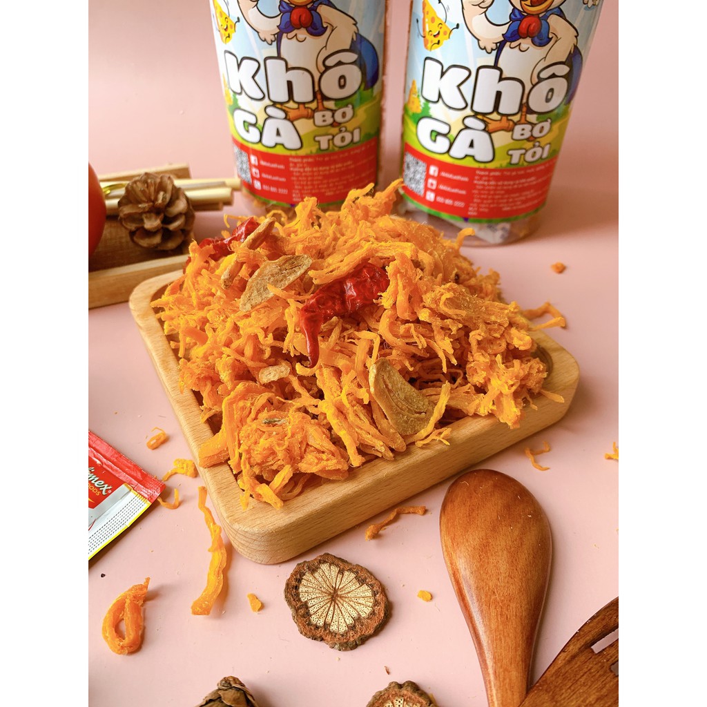 Khô gà lắc bơ tỏi 300gr hũ pet tiện lợi, TUMDUM  đồ ăn vặt HÀ NỘI | BigBuy360 - bigbuy360.vn