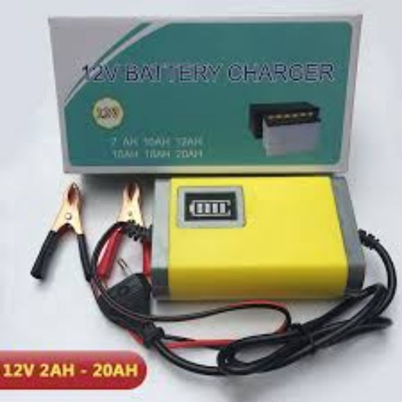 bộ nạp ắc quy xe máy thông minh tự ngắt 12 v