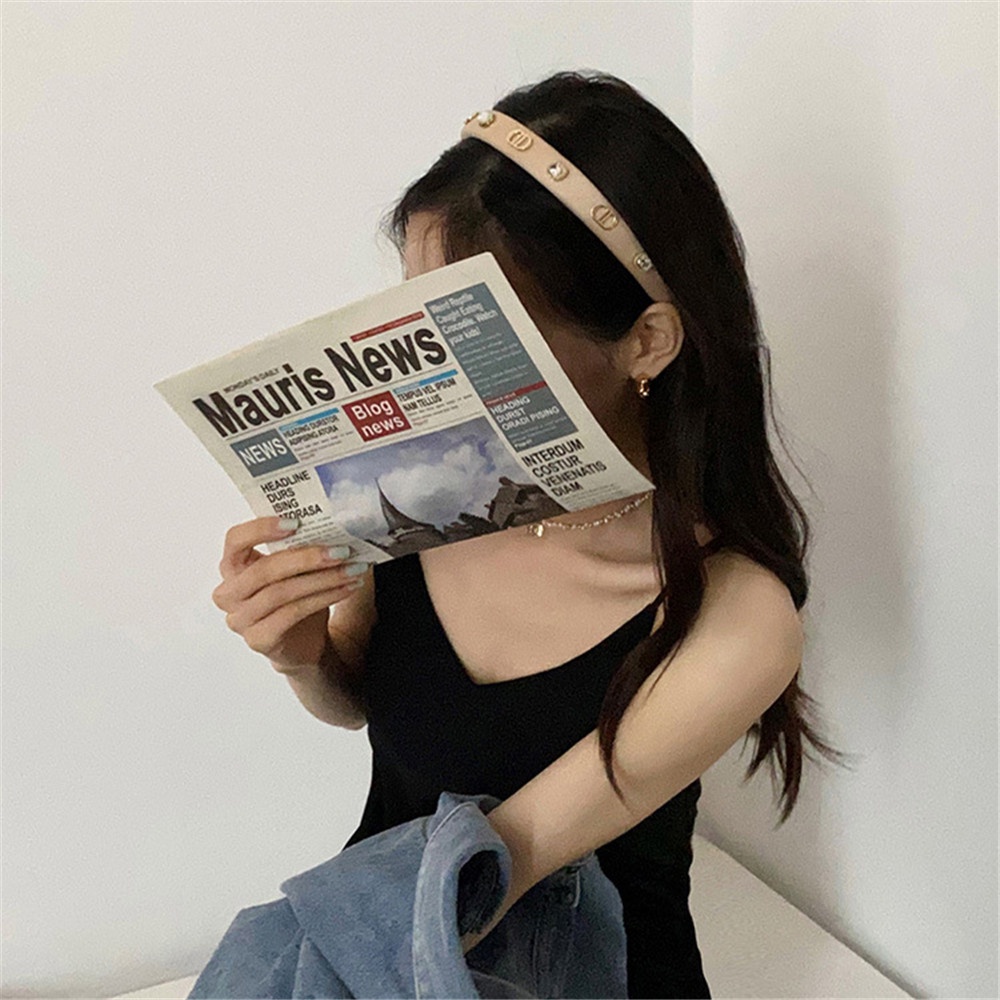 Băng đô cài tóc đính kim cương phong cách retro Pháp