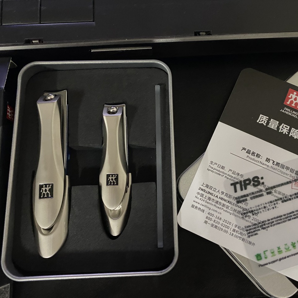 Bộ 3 bấm móng tay chân thông minh Zwilling có mài tay và bấm khoé logo khắc chìm cao cấp