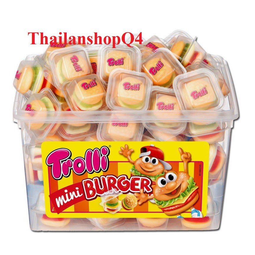 (HCM) Nguyên hộp 60 cái Trolli mini burger Đức