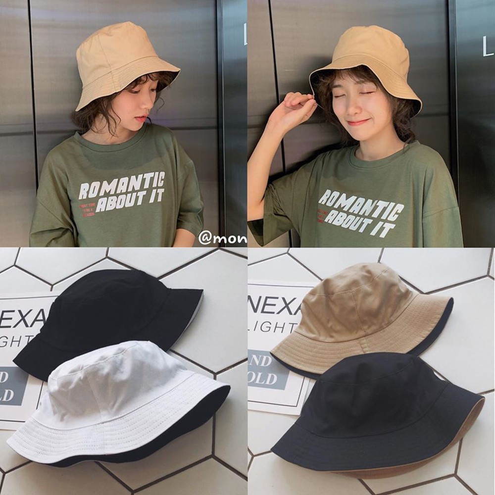 Nón bucket nhiều màu vành tròn form unisex thời trang cá tính cho nam nữ BEE1534