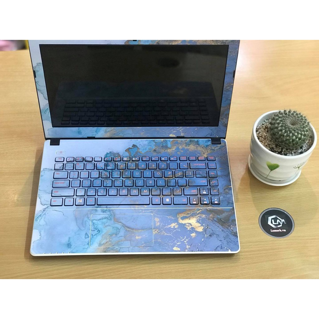 Giá Cức sốc Bộ skin laptop mẫu vân cẩm thạch dán cho dòng asus