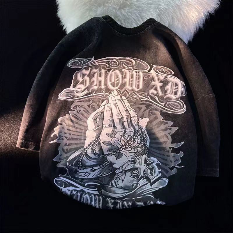 Áo Thun Nam Tay Ngắn Dáng Rộng Phong Cách Hip Hop