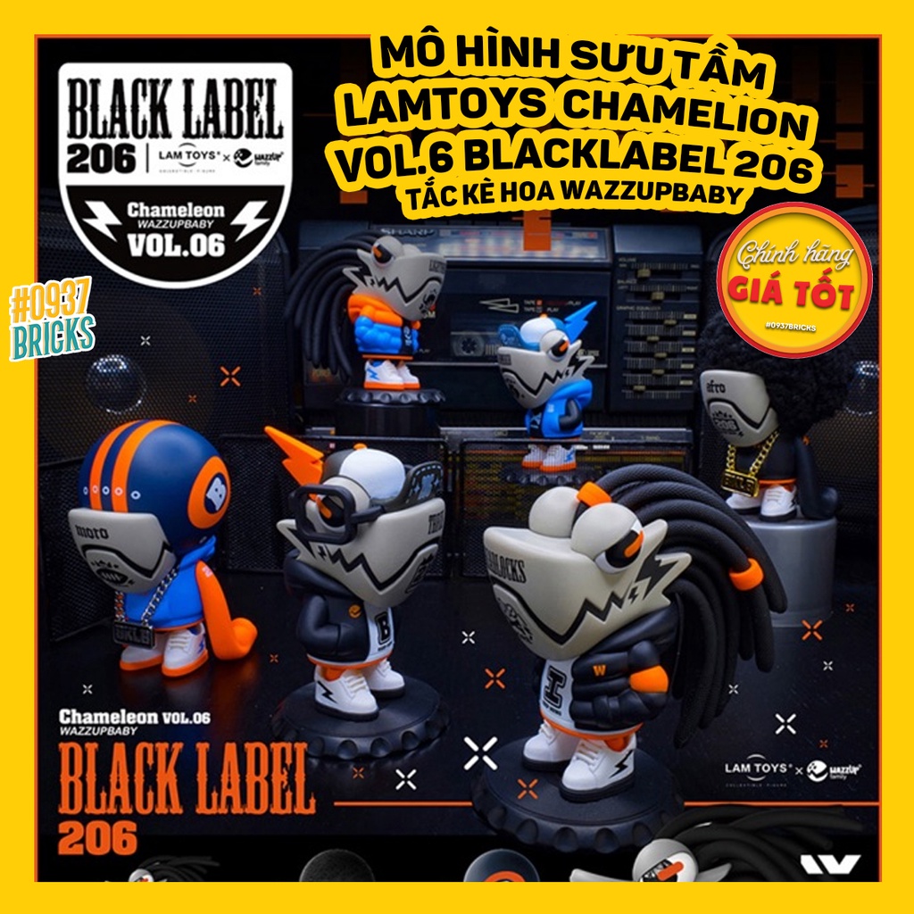 𝐂𝐇𝐀𝐌𝐄𝐋𝐄𝐎𝐍 𝐕𝐎𝐋.𝟎𝟔: 𝐁𝐋𝐀𝐂𝐊 𝐋𝐀𝐁𝐄𝐋 Đồ chơi mô hình Tắc kè Vol 6 Black Label 206 0937Bricks