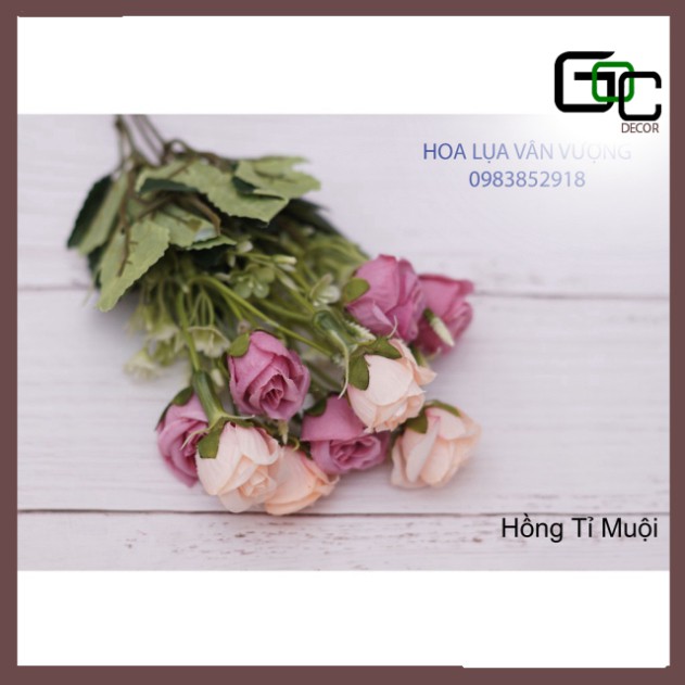 Hoa Lụa Để Bàn 🌺FREESHIP🌺 Hoa Hồng Tỉ Muội Sỉ Lẻ