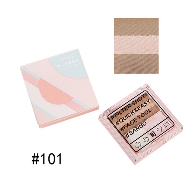 [Hàng mới về] Bảng phấn bắt sáng SANOO chống nước lâu trôi giúp làm sáng da | BigBuy360 - bigbuy360.vn
