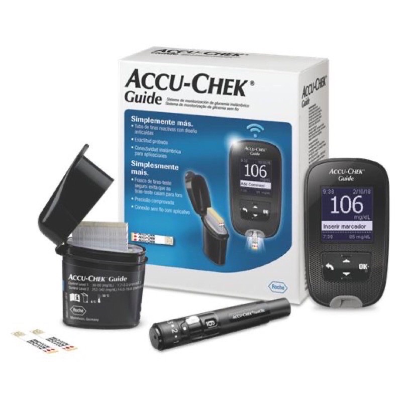 Máy đo đường huyết, que thử đường huyết Accu-Chek ® Guide hành chính hãng của Đức