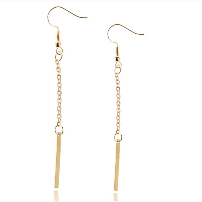 Khuyên Tai Dáng Dài Thiết Kế Đơn Giản Thanh Lịch Cho Nữ