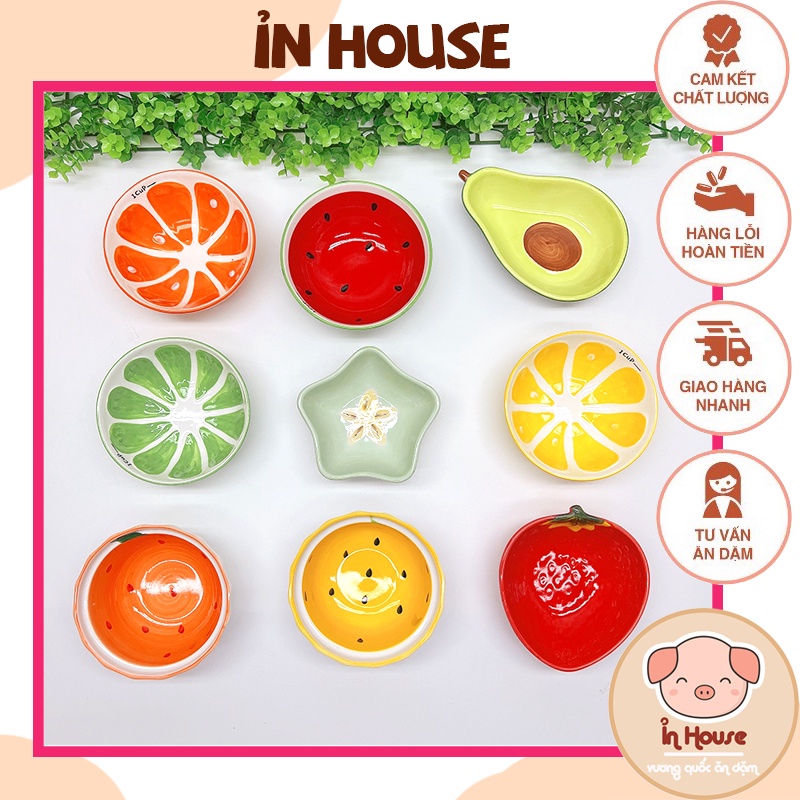 bát sứ ăn dặm hình trái cây size to 250ml bát sứ ăn dặm kiểu nhật, kiểu truyền thống