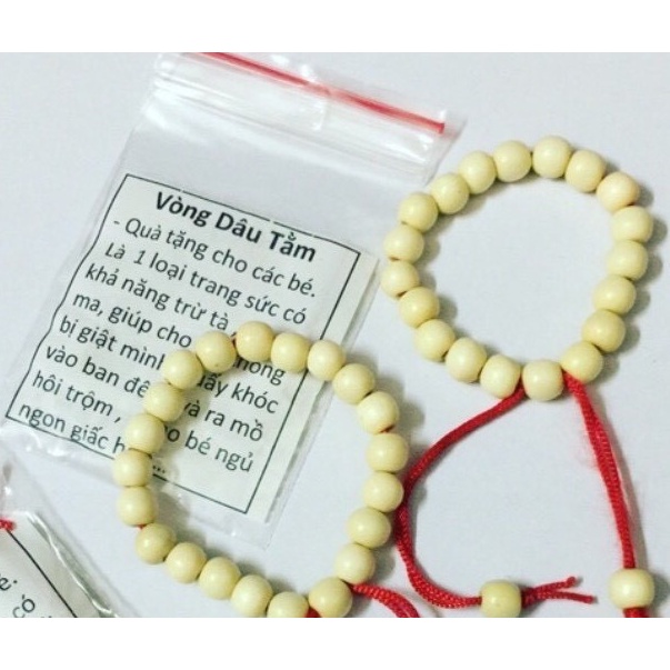 Vòng dâu tằm cho bé Tránh giật mình, thức giấc giữa đêm. chống đổ mồ hôi trộm