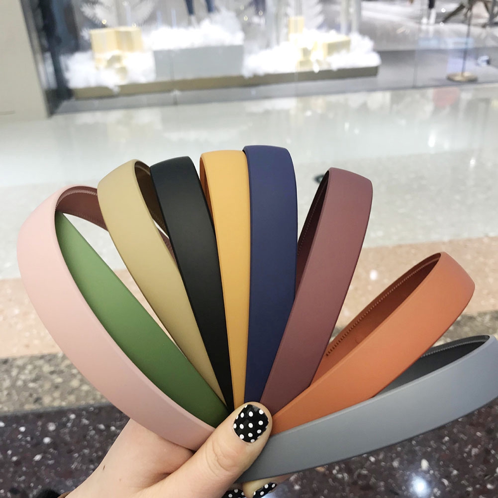 Băng Đô Cài Tóc Màu Trơn 2cm Cho Nữ