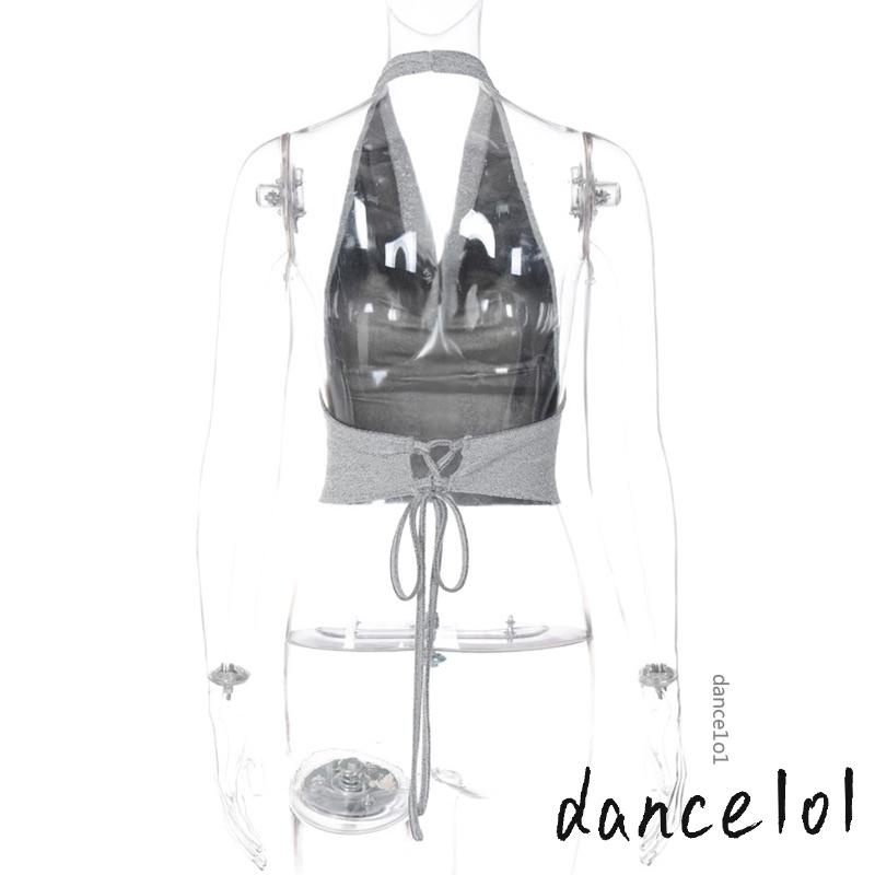 Áo Khiêu Vũ Không Tay Hở Lưng Thời Trang Mùa Hè Dành Cho Nữ 1O1