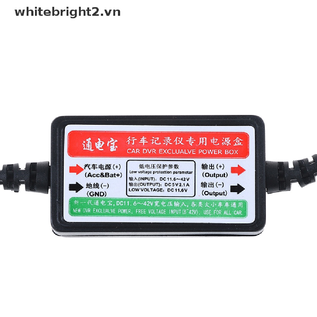 Bộ 2 dây cáp sạc USB mini cho camera hành trình xe hơi DVR 12V/24V lên 5V
 | BigBuy360 - bigbuy360.vn