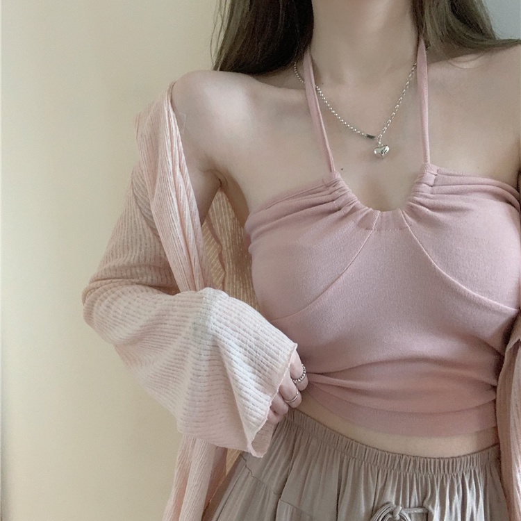 Đầm Hai Dây Dáng Ngắn Thời Trang Mùa Hè Phong Cách Hàn Quốc Cho Nữ