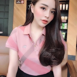 Áo polo hoạ tiết Burberry