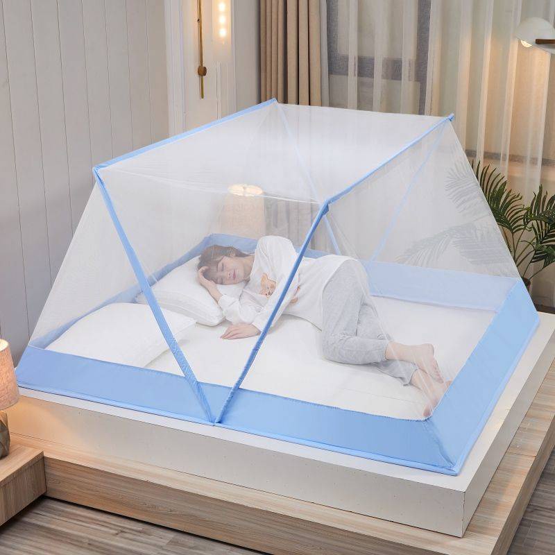 Mosquito Net Mông Cổ có thể gập lại Lắp đặt không đáy Trang chủ Sinh viên Ký túc xá Big Net Red Chống muỗi Độc thân Ngườ