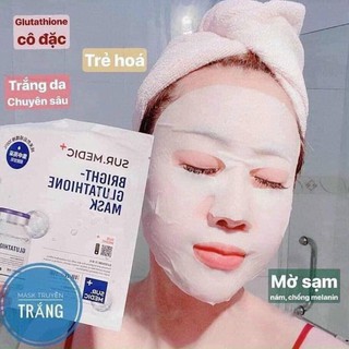  Mặt nạ dưỡng trắng Sur Medic 1 hộp 10 miếng dòng mặt nạ dưỡng da chuyên sâu dưỡng ẩm cho da trắng sáng mịn màng 300ml 