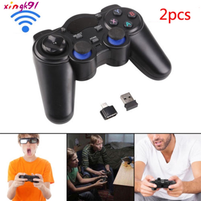 Tay Cầm Chơi Game Không Dây 2.4g 2 Cái Cho Ps3 Android Tv Box