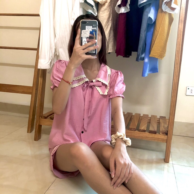 Bộ Đũi Cộc Thời Trang Mặc Nhà Chất Thoáng Mát Thấm Hút Mồ Hôi, Hàng free Size (ảnh thật shop tự chụp)