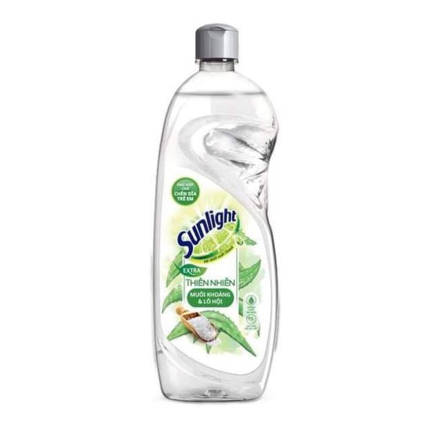 Nước rửa chén bát Sunlight thiên nhiên muối khoáng & lô hội 750g