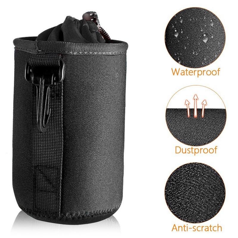 Hộp đựng máy ảnh 4PCS Túi đựng ống kính Bộ hộp đựng ống kính Nhỏ vừa lớn và cực lớn cho máy ảnh DSLR Túi đựng ống kính chống va đập