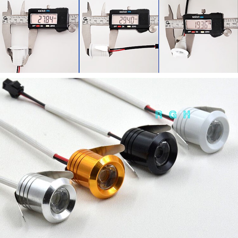 Đèn led Tròn mini cob 220v 1w 3w Ánh Sáng Trắng Đen Có Thể Tháo Rời