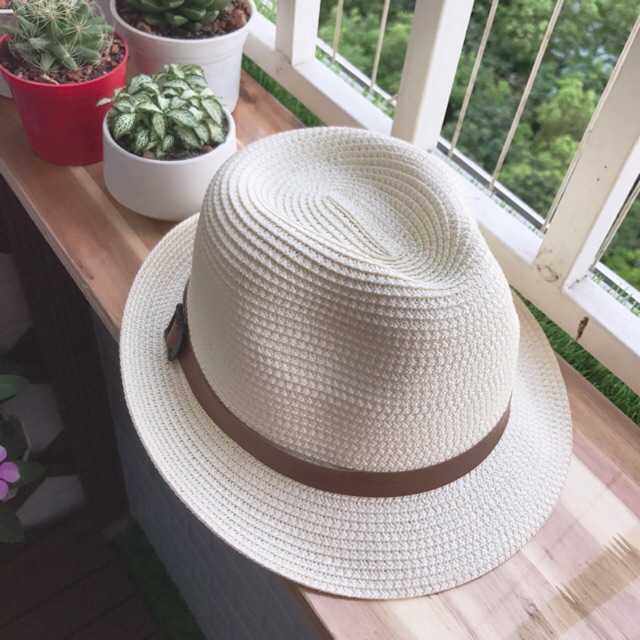Mũ cói panama vành nhỏ