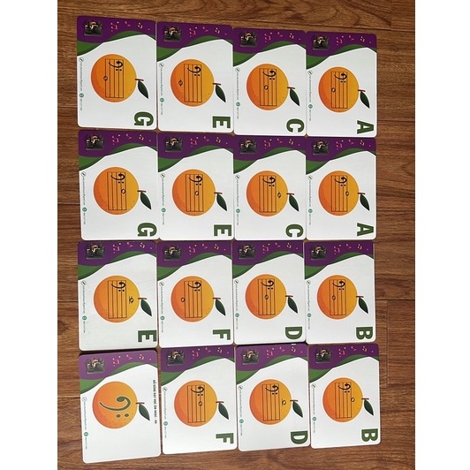 Bộ Flashcard nốt nhạc khóa Fa và khóa Sol - 32 thẻ