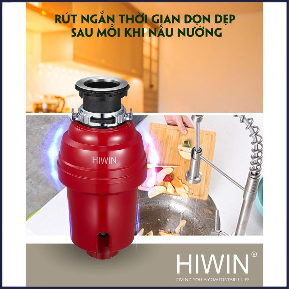 Máy xử lý rác xay rác nhà bếp cao cấp màu đỏ công suất 600W HIWIN LJ-600R
