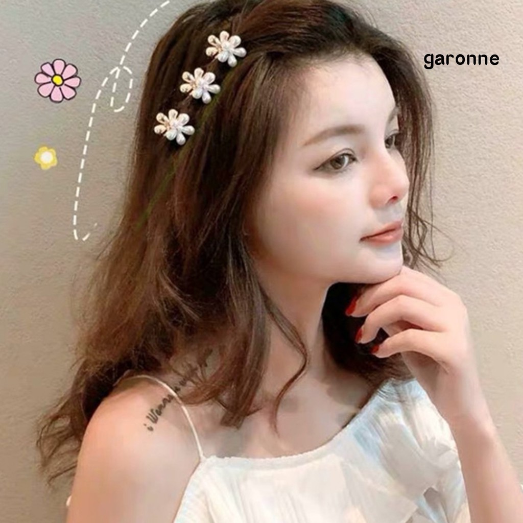 Kẹp Tóc Hình Hoa Đính Ngọc Trai Nhân Tạo Thời Trang