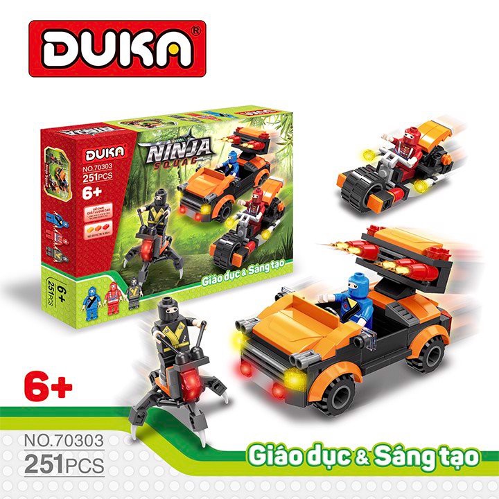 Đồ Chơi Duka: Ghép Hình - Chiến Binh Ninja 251 Chi Tiết (Z70303)