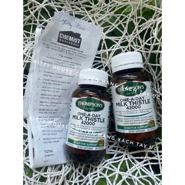 THOMPSON’S ONE A DAY MILK THISTLE 42000 LỌ 60 VIÊN CHÍNH HÃNG