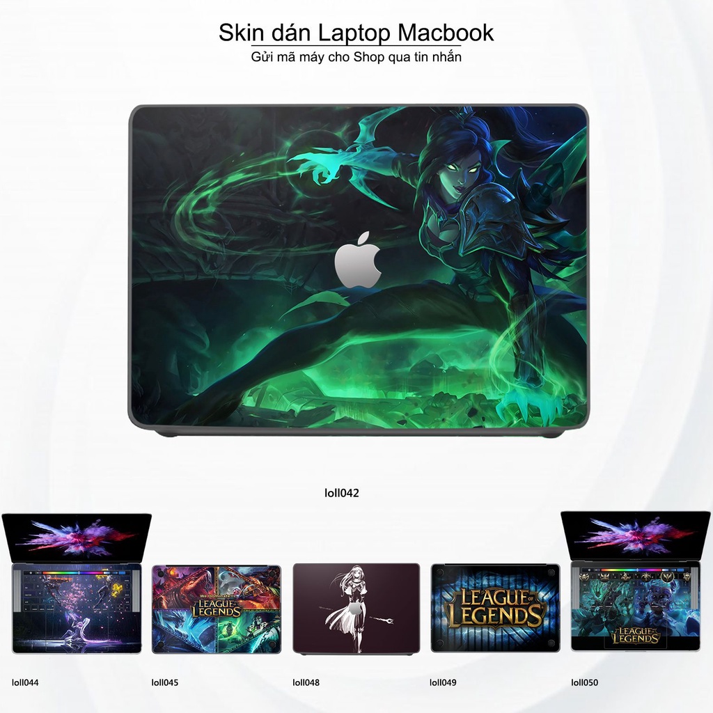 Skin dán Macbook mẫu Liên Minh Huyền Thoại (đã cắt sẵn, inbox mã máy cho shop)