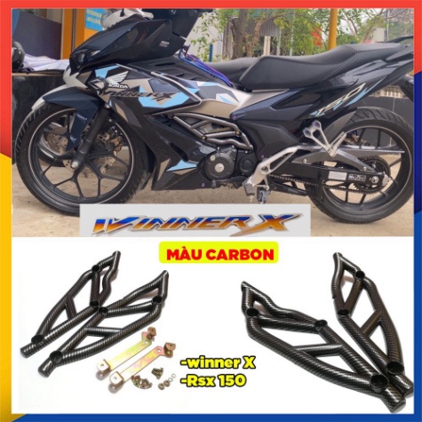 Bộ Ốp Sườn ( Ốp Lốc Máy) Winner X Carbon - Tặng Pass ốc gắn full
