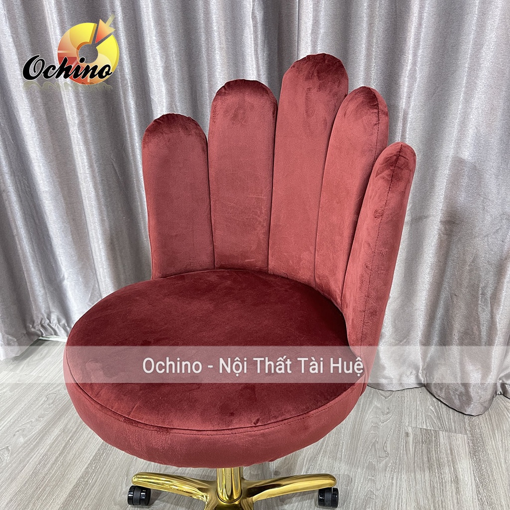 Ghế Trang Điểm Xoay, Ghế Xoay Học Sinh Bánh Xe Chân Vàng Sao Cao Cấp Mẫu Sò Múi Phong Cách Bắc Âu (Hình Thật Shop Chụp)