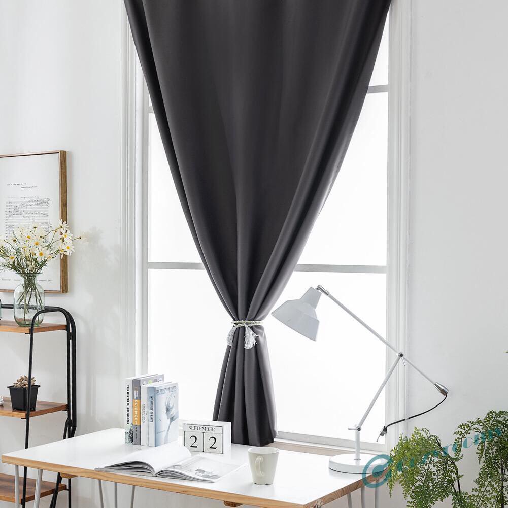 Rèm dán tường - Rèm cửa chống nắng màu ghi tối