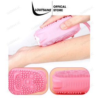 Bông tắm bọt biển silicon tạo bọt kỳ ghét cọ chà lưng tẩy tế bào da chết miếng mút 2 mặt siêu mềm