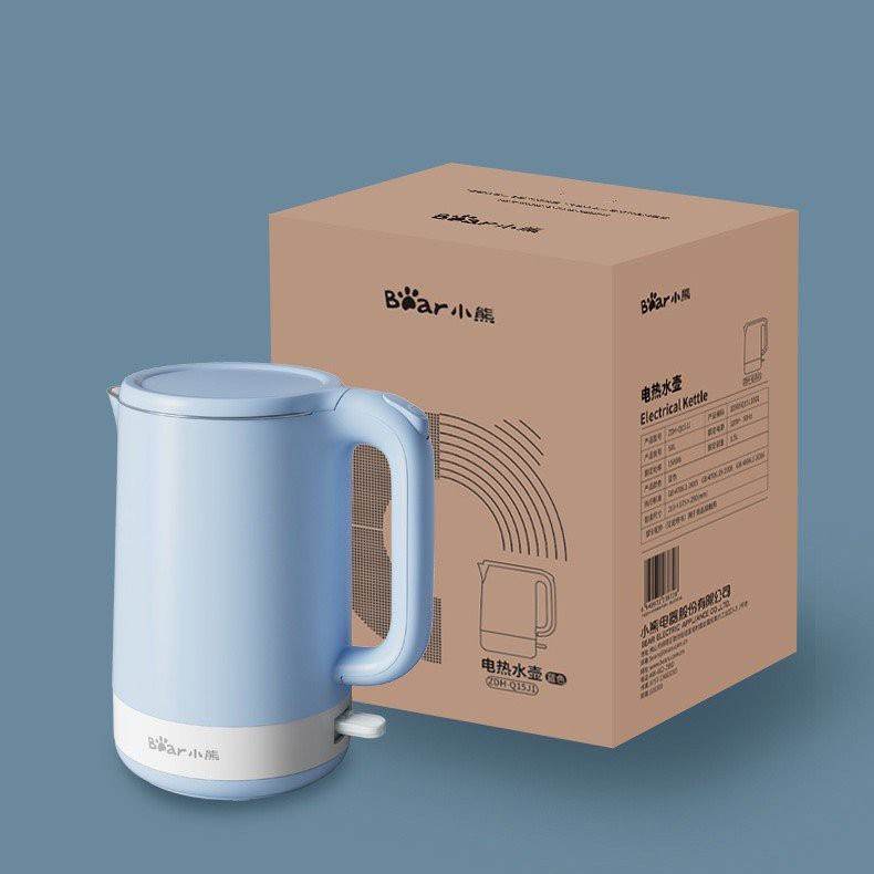 Ấm Siêu Tốc, ấm đun nước chính hãng Bear Siêu tiện dụng - ZDH-Q15J1- Dung tích 1.5L