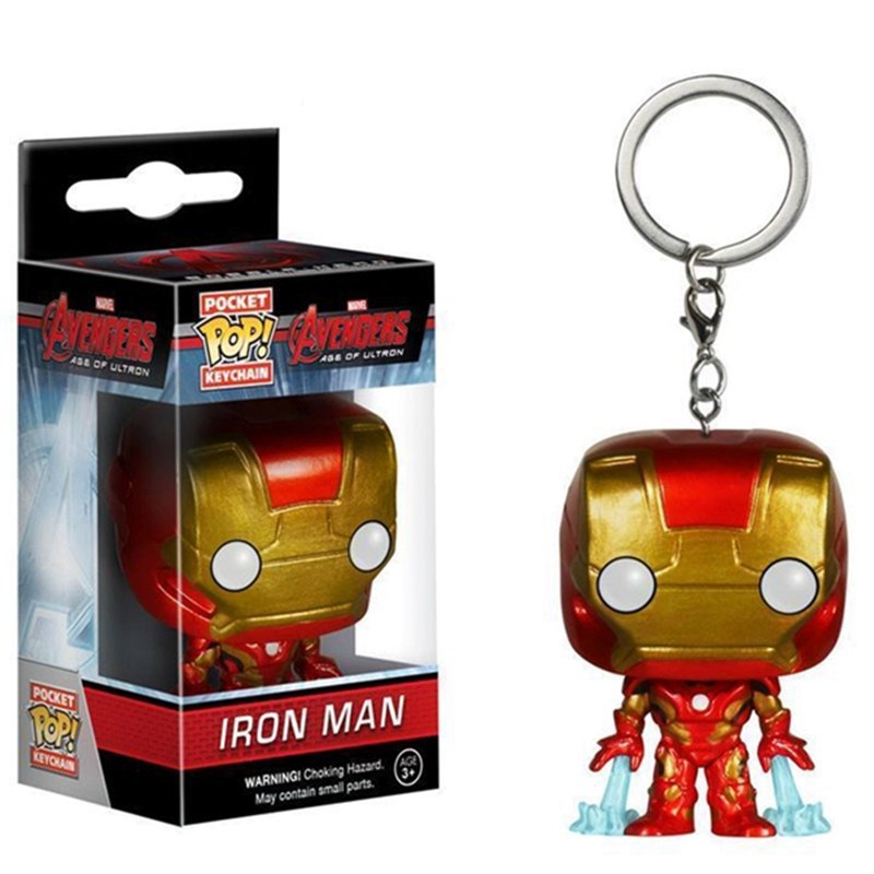 Móc Khóa Funko POP Avengers Spider Man Groot Báo Đen Bằng PVC Làm Quà Tặng Cho Trẻ Em