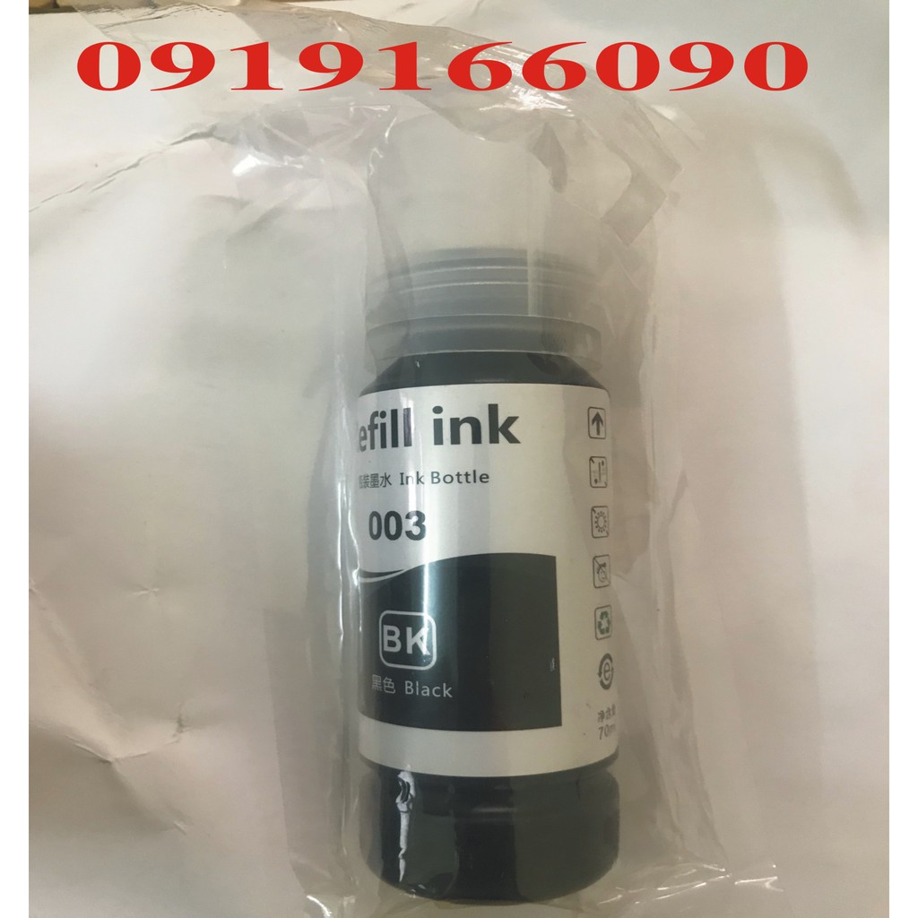 Mực in màu đen dùng cho máy in Epson L3110,L3150,L4150,L4110...Mã 003 Black