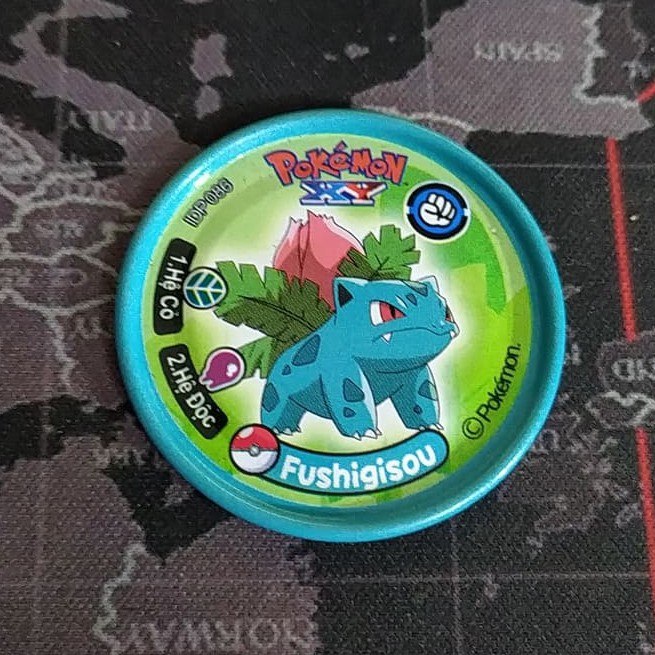 Thẻ bài toonies phiên bản Pokemon mùa cũ tròn kim loại