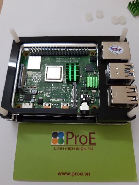 Vỏ mica cho Raspberry Pi 4 kèm quạt và tản  | BigBuy360 - bigbuy360.vn