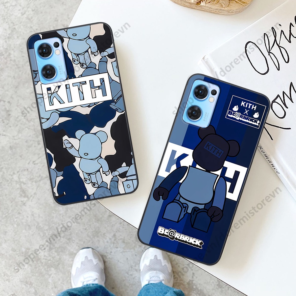 Ốp lưng Oppo Reno7 / Reno7 Z 5G / Reno 7 hình kaws, kith, bear brick nổi 3D phong cách độc đáo