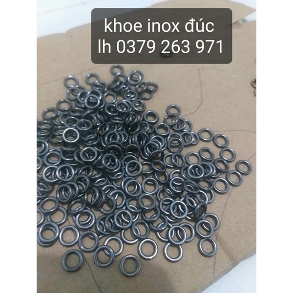 Bẫy gà rừng giò bẫy gà chân đồng 1 bộ 20 chân cáp se 4 khoen inox đúc liền