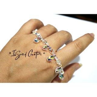 Pha lê Swarovski giọt nước đa cạnh 11/13mm